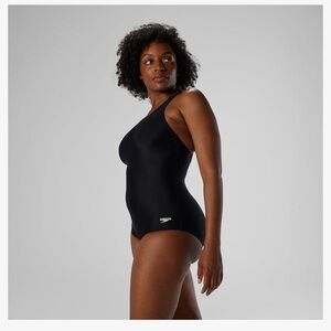 Speedo powerflex one piece swimsuit in black